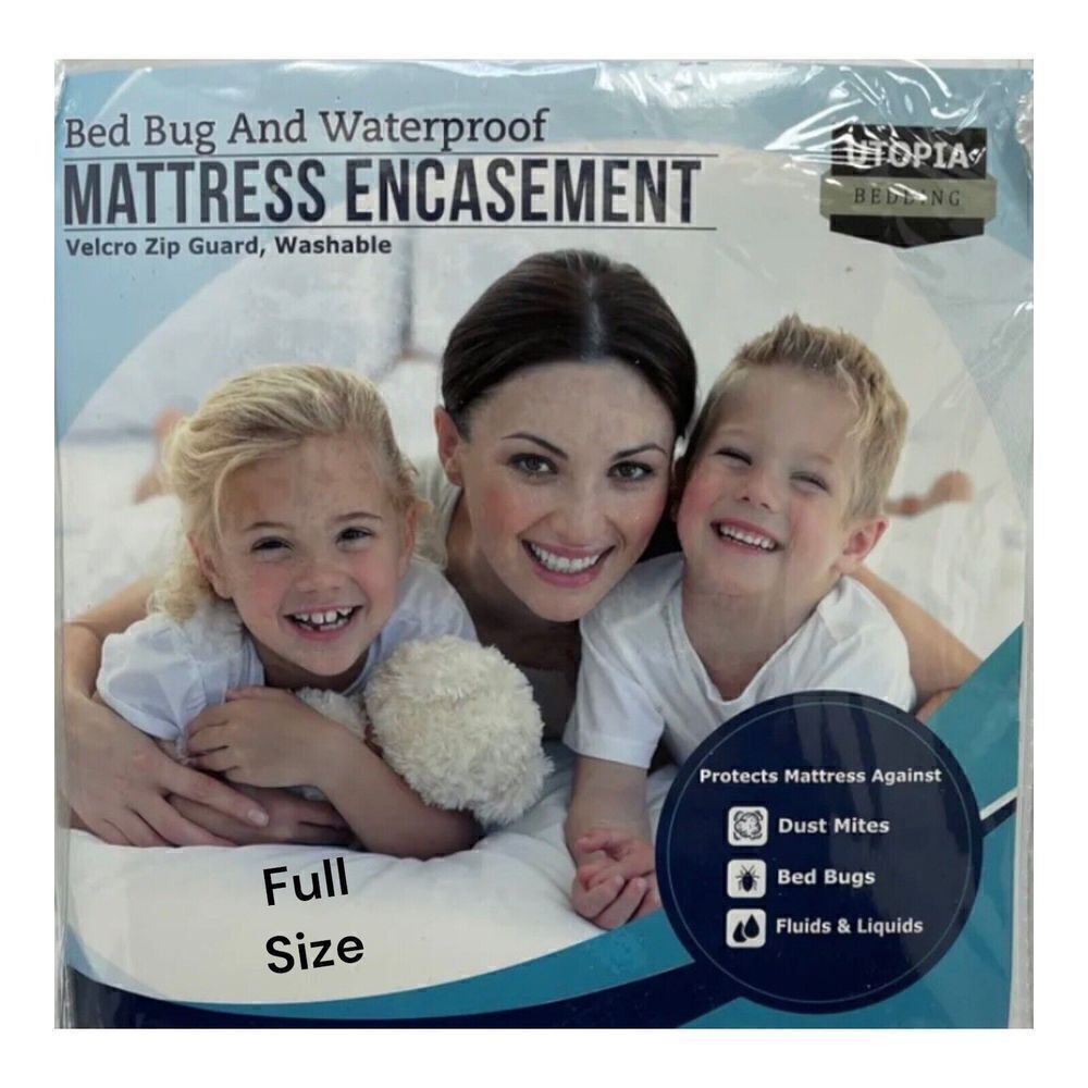 Zippered Mattress Encasement Waterproof Full Size Bed Cover